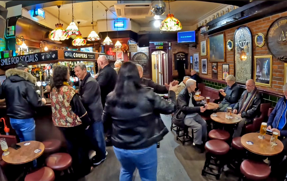 coopers pub in liverpool inside bar view