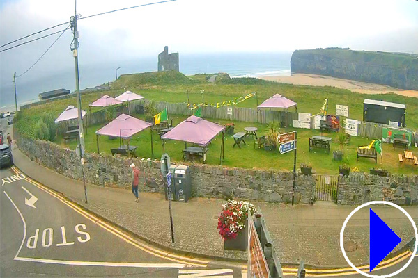 ballybunion beach and castle in county kerry