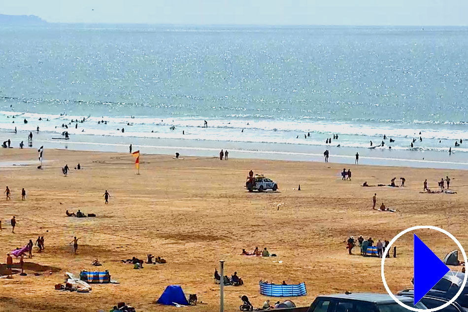 beach at woolacombe in devon