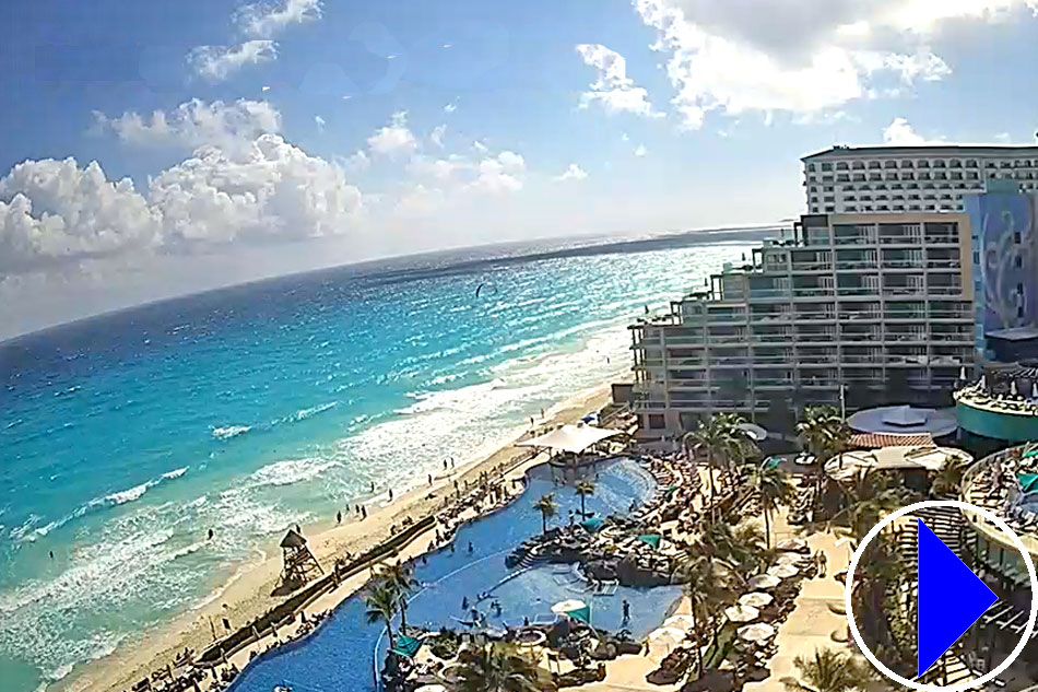 beach at hard rock hotel in cancun