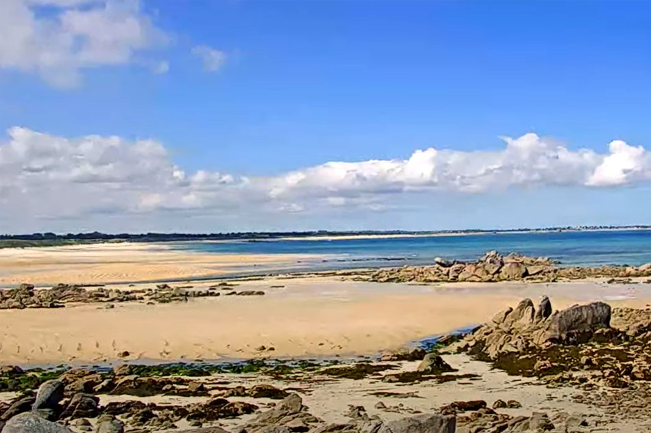 beach at plouescat in brittany