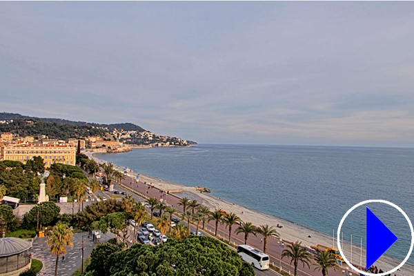 beachfront at nice in france