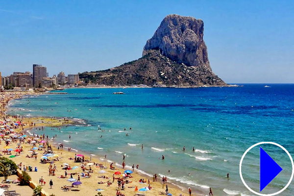 beach at calpe in spain