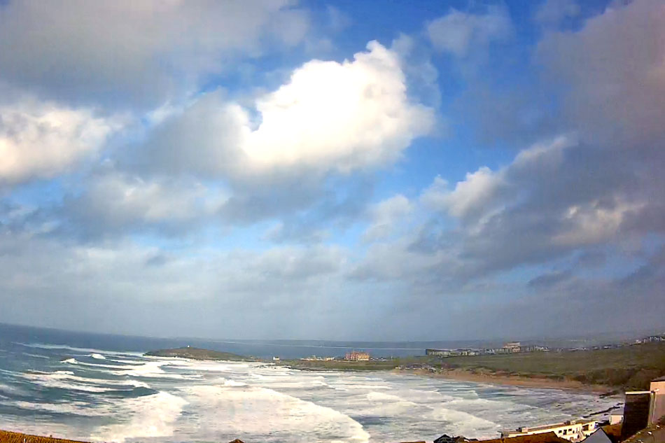fistral beach in cornwall                           
                           
