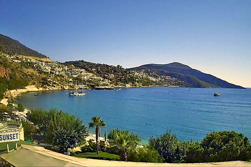 beach in kalkan in turkey