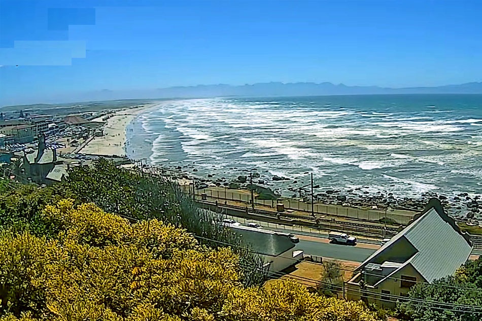 view of muizenberg beach in south africa