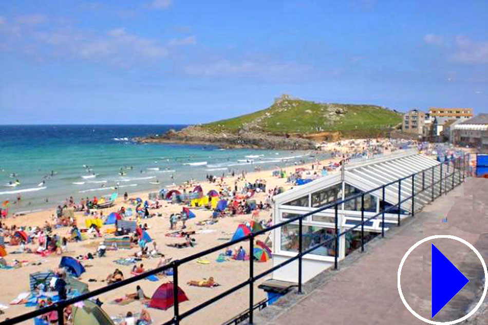 porthmeor beach cornwall