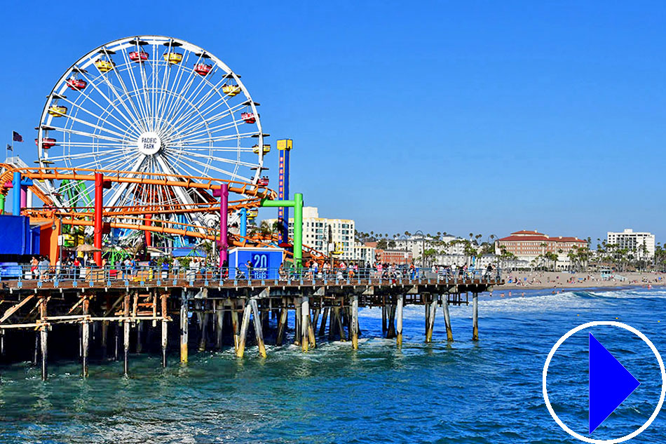 santa monice beach and pier