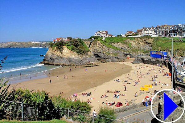 towan beach at newquay in cornwall