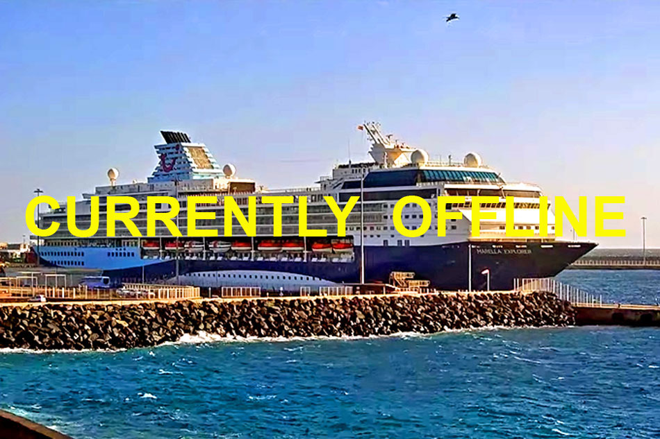 Live Streaming cam Cruise Ship Dock Lanzarote Spain