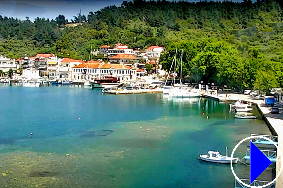 limenas harbour in thassos in greece