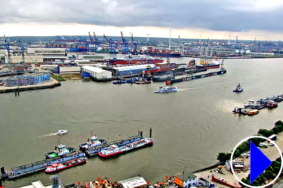 views of the port of hamburg