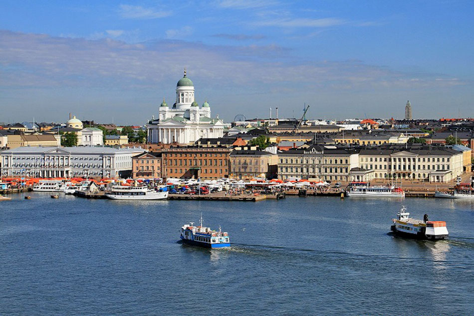  view of the port of helsinki