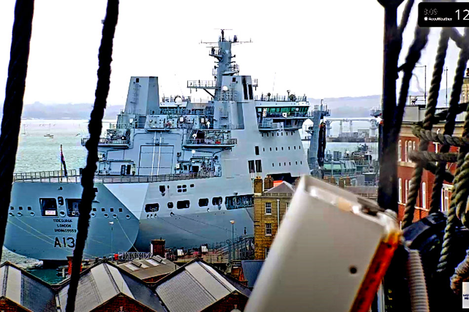  ship in portsmouth harbour