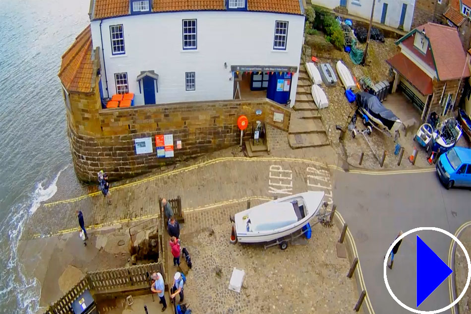 dock at robin hoods bay in yorkshire