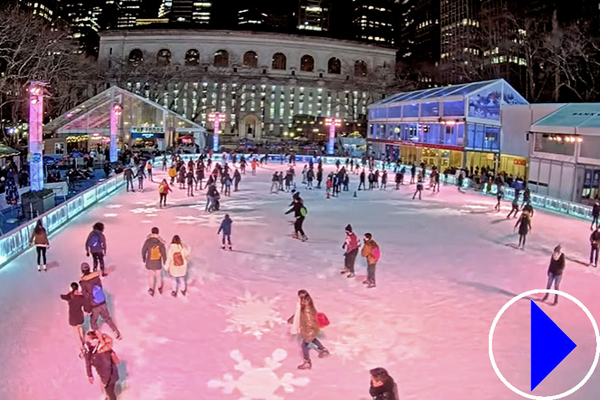 bryant park skating rink in manhattan