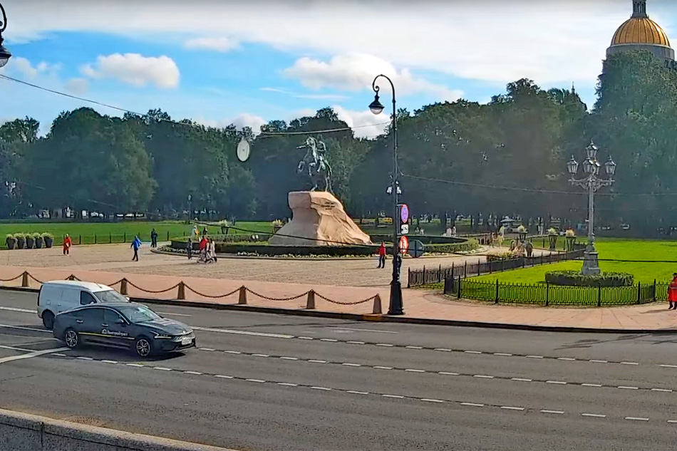 view of senaye square in st petersburg