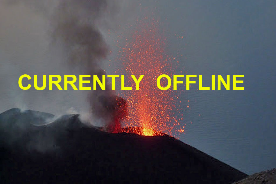 Stromboli Volcano Erupting