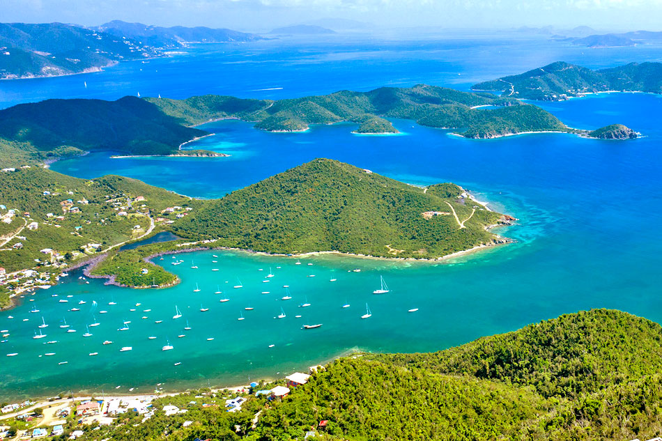 view from picture point on st john                          
