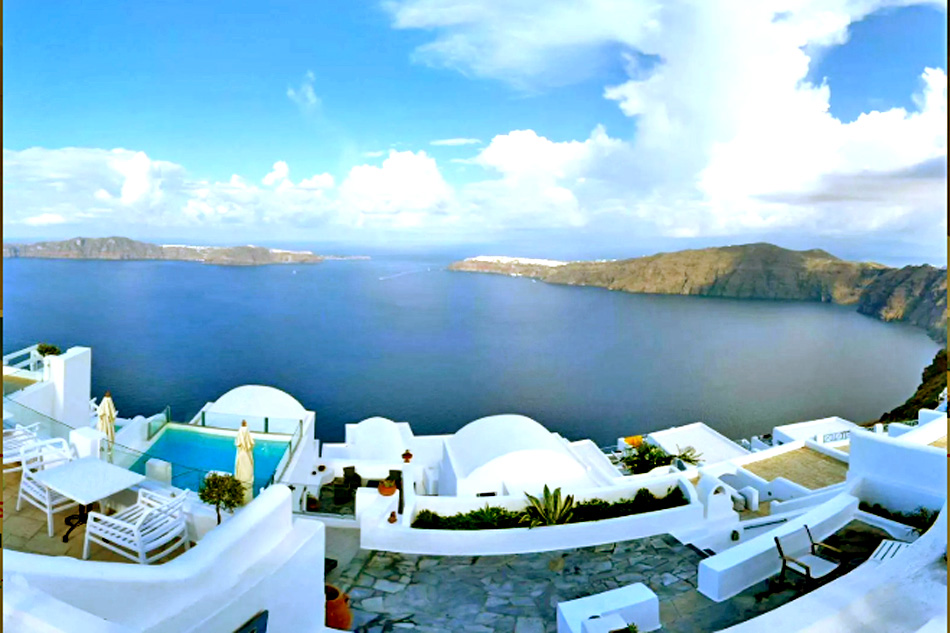 view from santorini island
