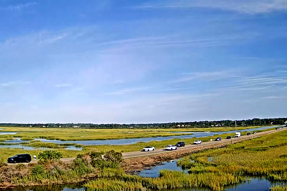 sunset beach marsh