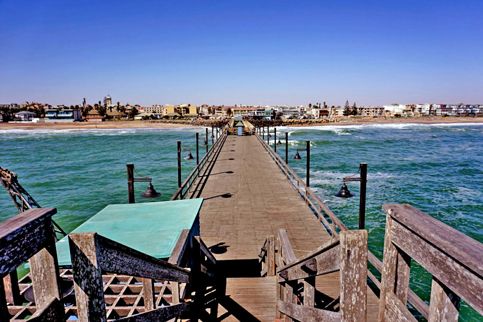 swakopmund jetty in namibia                            
