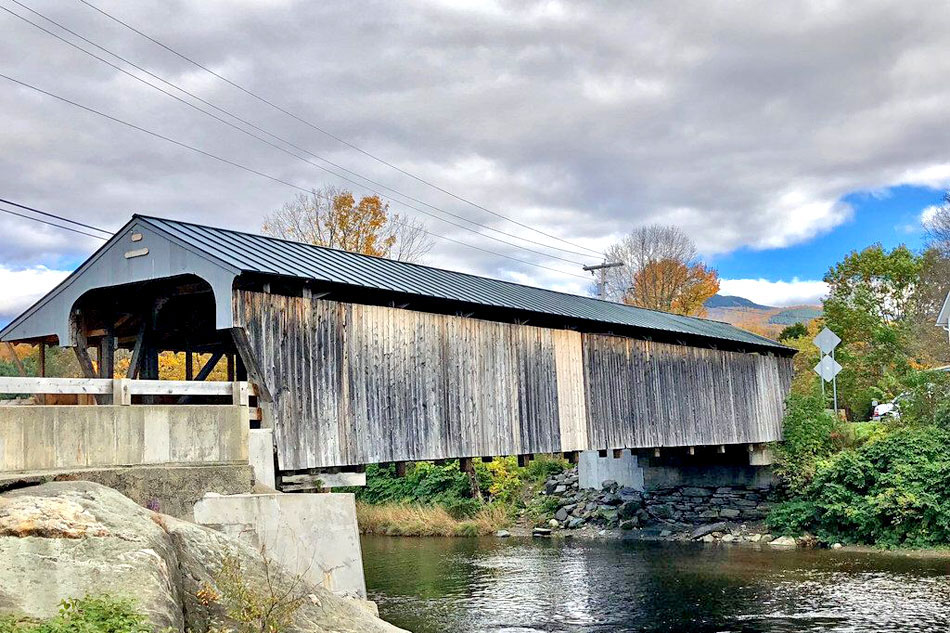 Covered Bridge in Vermont                            
