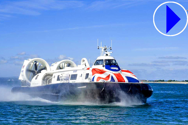 hovercraft in the sea