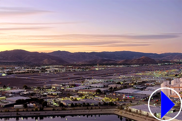 panoramic view of reno airport in nevada