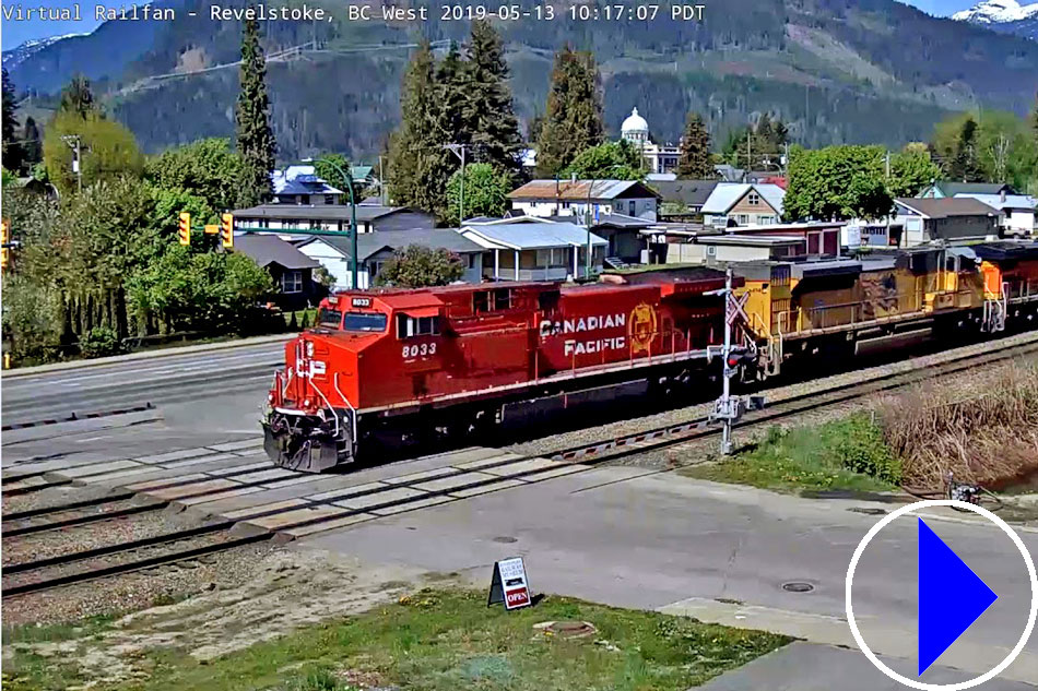 train crossing in Revelstoke