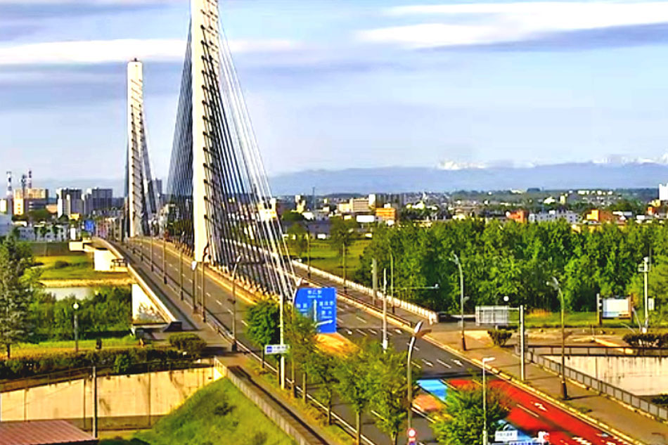 tokachi ohashi bridge in japan                            
