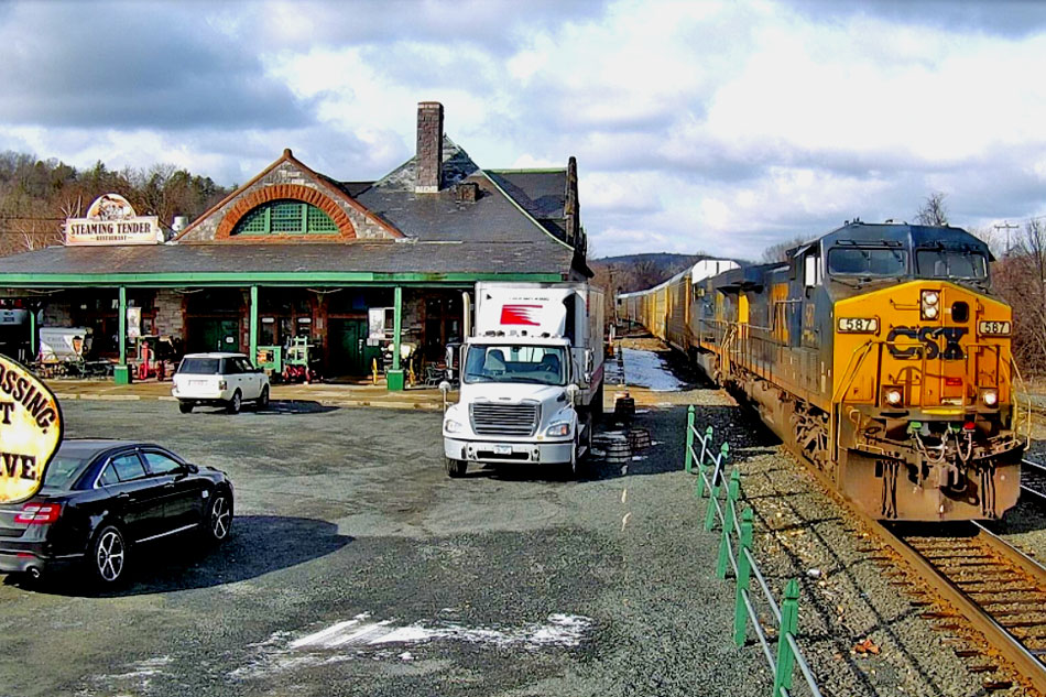 steaming tender restaurant and train line                            
