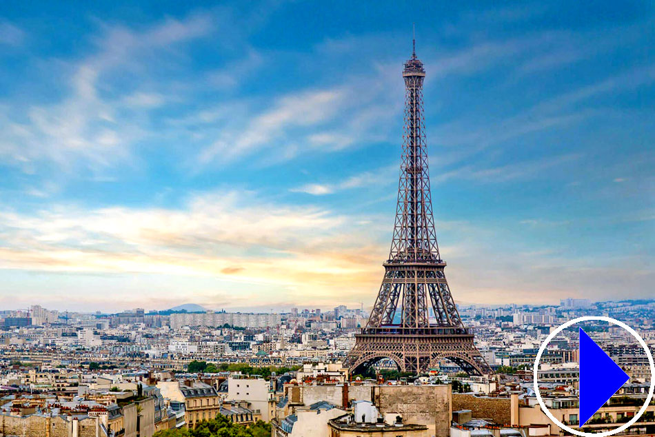 view of paris and the eiffel tower