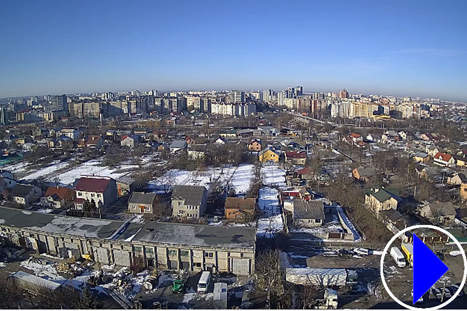 view over lviv in ukraine