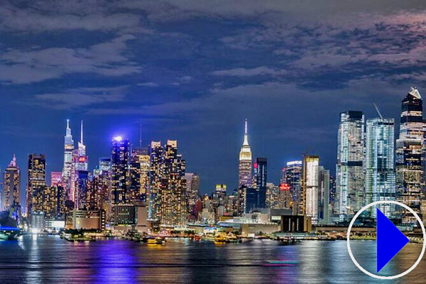 manhattan skyline at night