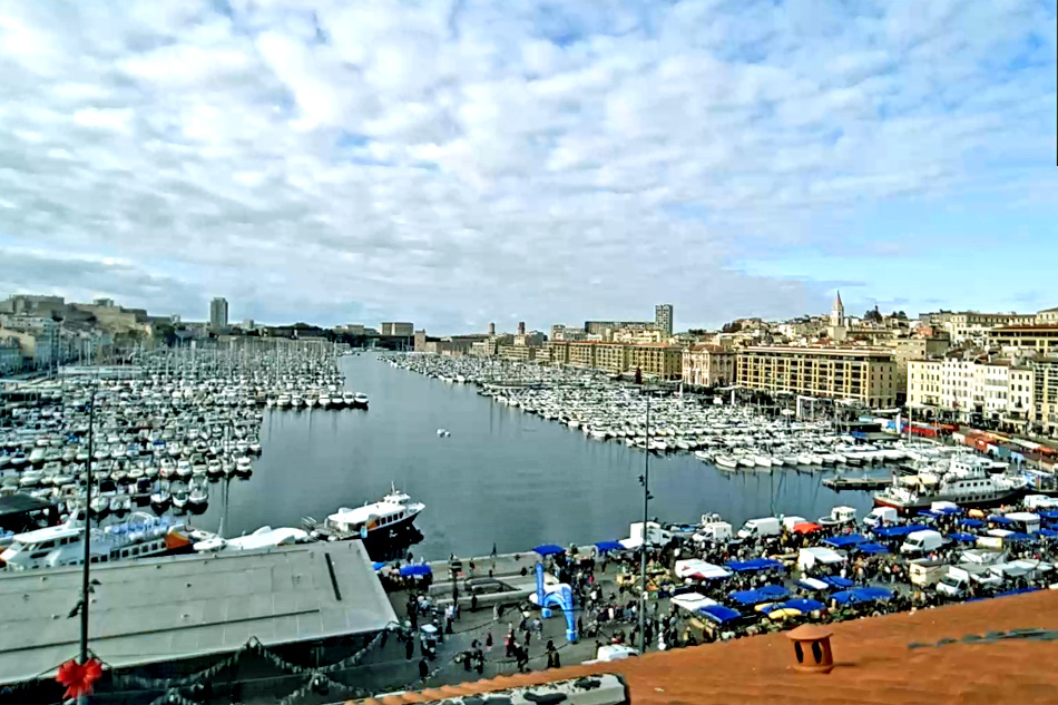 view of marseille old port