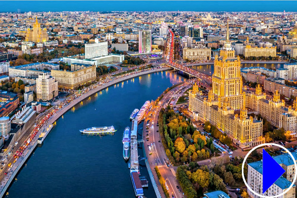 view of moscow river and city