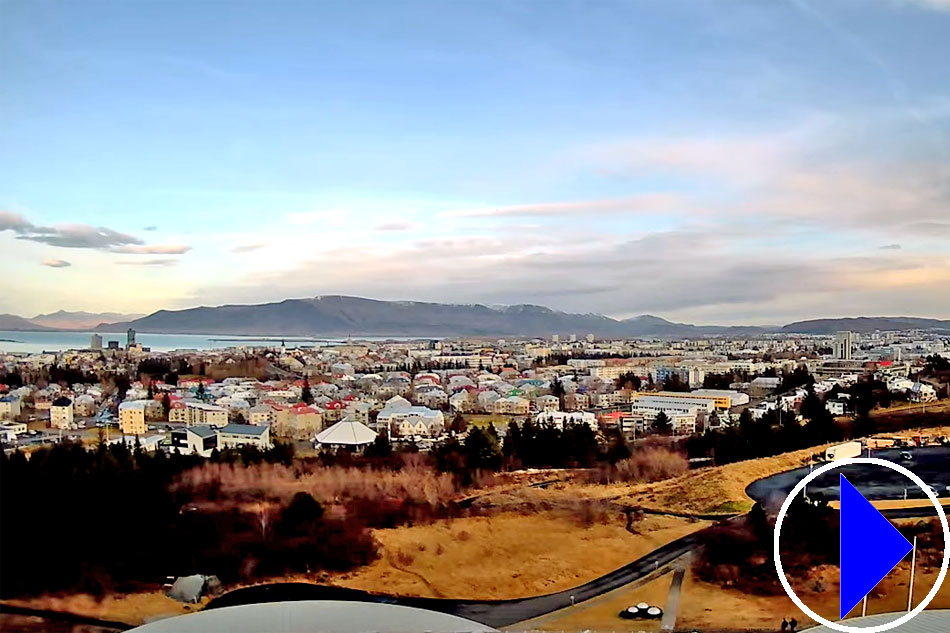 view of reykjavic from perlan